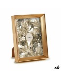 Cadre photo 15,2 x 20,2 x 3,5 cm Doré Plastique verre (6 Unités)