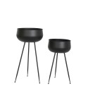 Set of Planters DKD Home Decor 34 x 34 x 70 cm Black Metal