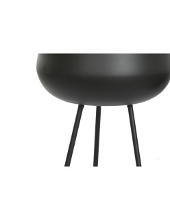 Set de Maceteros DKD Home Decor 34 x 34 x 70 cm Negro Metal