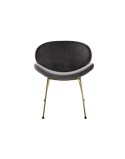 Silla DKD Home Decor 62 x 58 x 73 cm Negro Dorado Metal