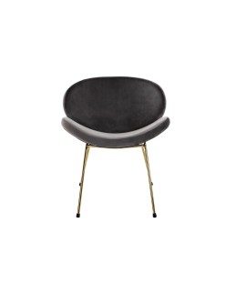 Silla DKD Home Decor 62 x 58 x 73 cm Negro Dorado Metal