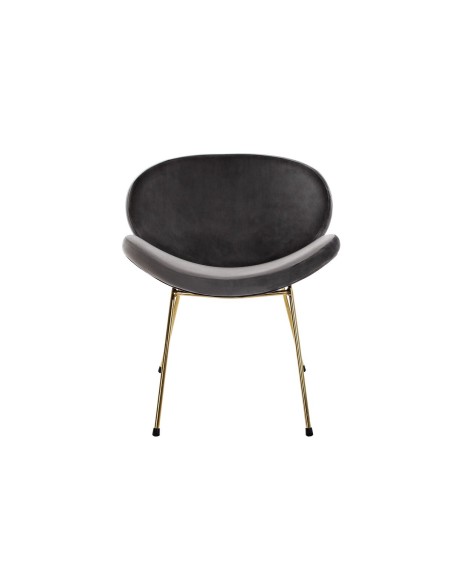 Silla DKD Home Decor 62 x 58 x 73 cm Negro Dorado Metal