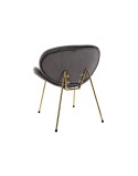 Cadeira DKD Home Decor 62 x 58 x 73 cm Preto Dourado Metal