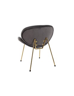 Silla DKD Home Decor 62 x 58 x 73 cm Negro Dorado Metal