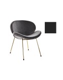 Silla DKD Home Decor 62 x 58 x 73 cm Negro Dorado Metal