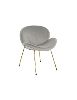 Silla DKD Home Decor Dorado Gris claro 62 x 58 x 73 cm
