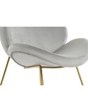 Silla DKD Home Decor Dorado Gris claro 62 x 58 x 73 cm