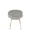 Silla DKD Home Decor Dorado Gris claro 62 x 58 x 73 cm