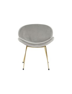 Silla DKD Home Decor Dorado Gris claro 62 x 58 x 73 cm