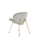 Silla DKD Home Decor Dorado Gris claro 62 x 58 x 73 cm