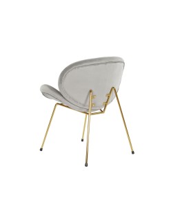Silla DKD Home Decor Dorado Gris claro 62 x 58 x 73 cm
