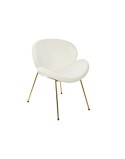 Silla DKD Home Decor Blanco Dorado 63 x 57 x 73 cm
