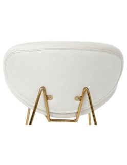 Silla DKD Home Decor Blanco Dorado 63 x 57 x 73 cm