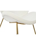 Silla DKD Home Decor Blanco Dorado 63 x 57 x 73 cm