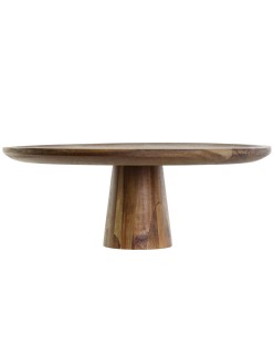 Bandeja de Aperitivos DKD Home Decor Natural Acacia De pie 36 x 36 x 14 cm