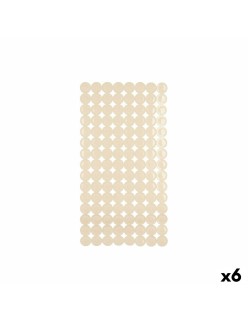 Non-slip Shower Mat Beige PVC 68 x 36 x 1 cm (6 Units)