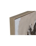 Pintura Home ESPRIT Castanho Bege Dourado poliestireno Tela Palmeiras Tropical (2 Unidades)
