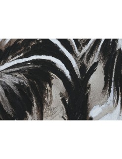 Pintura Home ESPRIT Castanho Bege Dourado poliestireno Tela Palmeiras Tropical (2 Unidades)