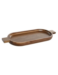 Bandeja de Aperitivos Home ESPRIT Natural Acacia 48,5 x 18 x 3,5 cm