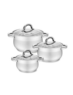 Frigideira Feel Maestro MR-3522-6M Prateado Aço Aço inoxidável Plástico Ø 24 cm Ø 20 cm Ø 16 cm