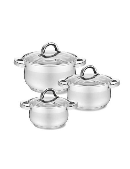 Frigideira Feel Maestro MR-3522-6M Prateado Aço Aço inoxidável Plástico Ø 24 cm Ø 20 cm Ø 16 cm