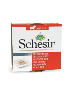 Nassfutter Agras Pet Foods SCHESIR in jelly Chicken with beef Huhn 150 g