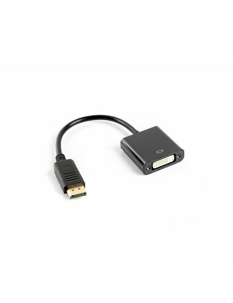 Adaptador DisplayPort a DVI Lanberg AD-0007-BK Negro 10 cm