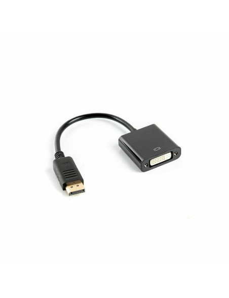Adaptador DisplayPort a DVI Lanberg AD-0007-BK Negro 10 cm