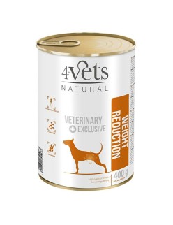 Comida húmida 4VETS Natural Weight Reduction Peru 400 g