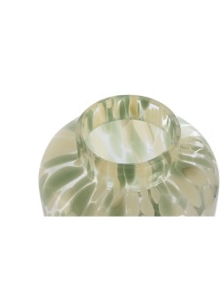 Vase Home ESPRIT Vert Crème Verre Moderne 15 X 15 X 21,5 cm