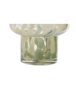 Vase Home ESPRIT Vert Crème Verre Moderne 15 X 15 X 21,5 cm