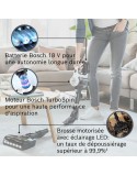 Aspirador Escoba BOSCH BBS711W Blanco Negro