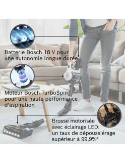 Aspirador Escoba BOSCH BBS711W Blanco Negro