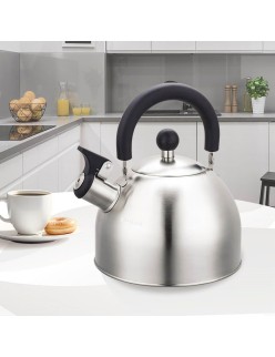 Teapot Feel Maestro MR-1300 Black Silver Stainless steel 2 L