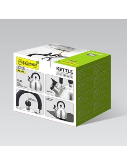 Teapot Feel Maestro MR-1300 Black Silver Stainless steel 2 L