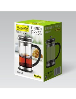 Teapot Feel Maestro MR-1860-600 Black Steel Stainless steel Borosilicate Glass 600 ml
