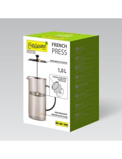 Théière Feel Maestro MR-1861-1000 Noir Translucide Acier inoxydable Verre Borosilicaté 1 L