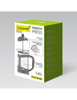 Bule Feel Maestro MR-1665-1000 Cinzento Aço inoxidável Vidro de Borosilicato 1 L
