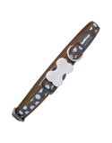 Coleira para Cães Red Dingo Azul Castanho Lunares (1,5 x 24-36 cm)