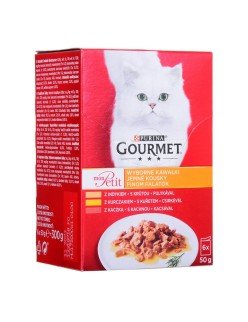 Comida para gato Purina Gourmet Pollo Pavo Pato 6 x 50 g