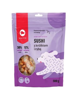 Snack pour chiens Maced Rabbit for sushi with fish Poisson Lapin 500 g