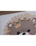 Tela Home ESPRIT Branco Natural Infantil animais 30 x 2,6 x 30 cm (3 Unidades)