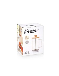 Teiera Vivalto SW8132 600ML Naturale Bambù Vetro Borosilicato 600 ml
