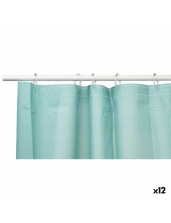 Cortina de Ducha Berilo SC-MIX-01-GREEN Verde Polietileno EVA 180 x 180 cm (12 Unidades)