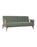 Sofá-cama DKD Home Decor 203 x 87 x 81 cm Preto Metal Castanho Verde