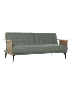 Sofá-cama DKD Home Decor 203 x 87 x 81 cm Preto Metal Castanho Verde