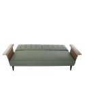 Sofá-cama DKD Home Decor 203 x 87 x 81 cm Preto Metal Castanho Verde