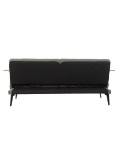 Sofá-cama DKD Home Decor 203 x 87 x 81 cm Preto Metal Castanho Verde