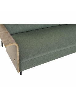 Sofá-cama DKD Home Decor 203 x 87 x 81 cm Preto Metal Castanho Verde