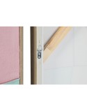 Cuadro Home ESPRIT Blanco Rosa Turquesa Abstracto Urbano 102 x 4,5 x 102 cm (2 Unidades)
